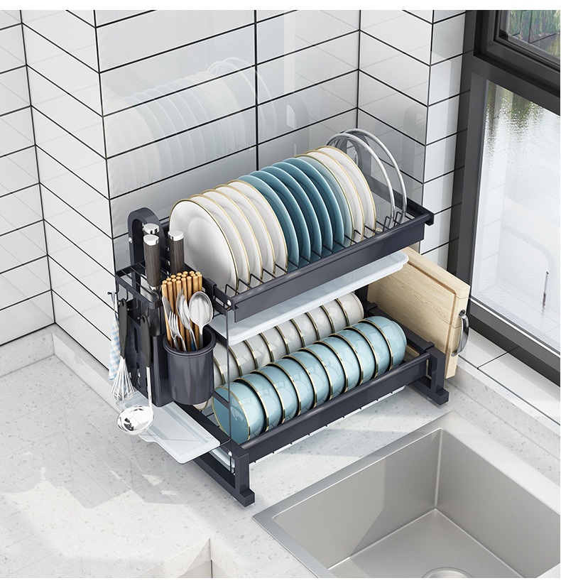 Drain rack for hanging dishes and chopsticks 47