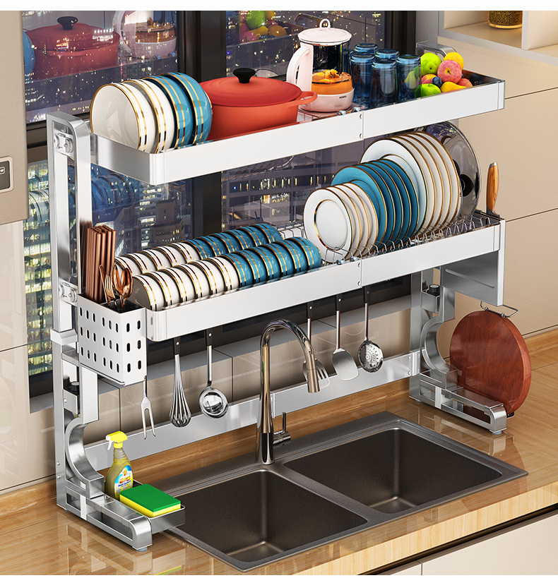 Folding free installation kitchen rack sink 22 01