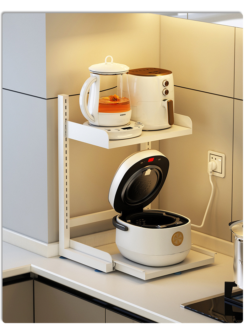 Kitchen rice cooker rack countertop pull-out storage rack 41 02
