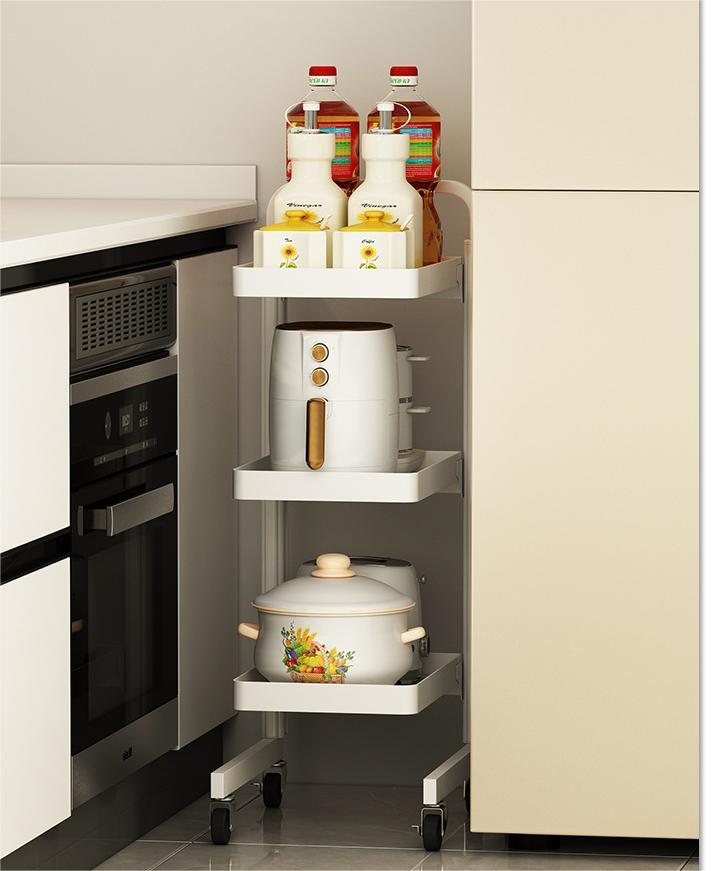 Multi-layer floor-standing fruit rack with wheels 35