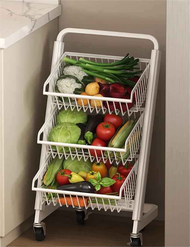 Multi-layer floor-standing household snack storage rack 31