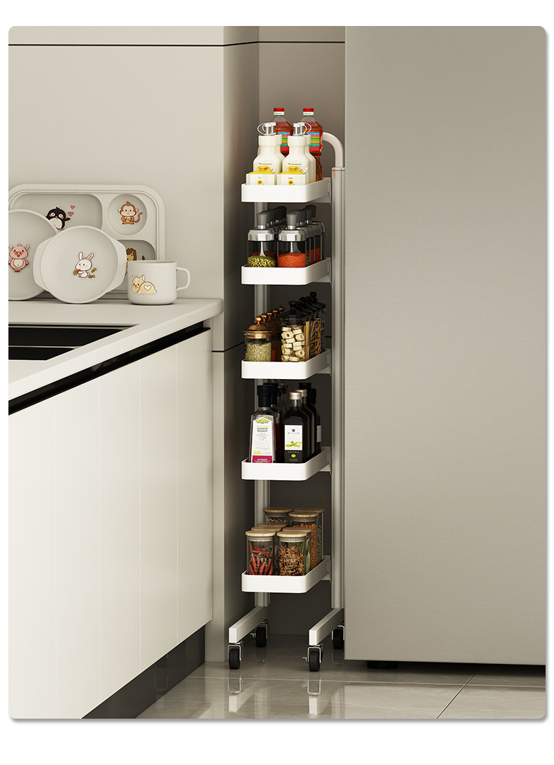 Multi-layer floor-standing rack with wheels 34 02