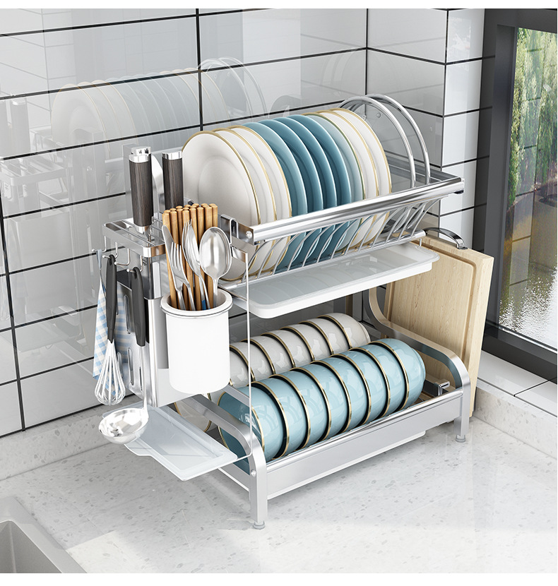 Stainless steel kitchen bowl rack drain rack drain cupboard 49 02