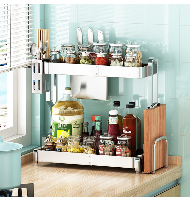 Stainless steel rack kitchen storage 8 02