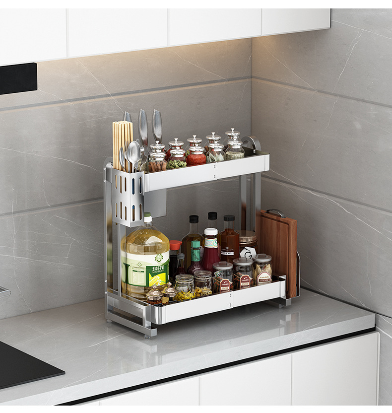 Storage rack spice rack stainless steel storage rack 6 01