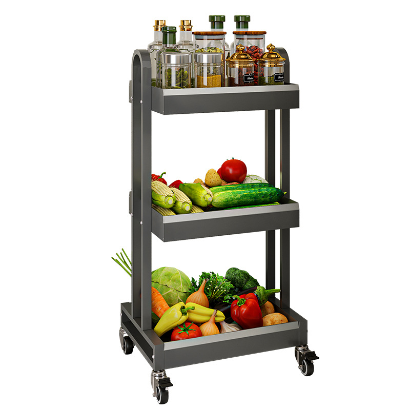 Storage rack trolley for fruit storage basket 25 01